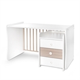 Letto MAXI PLUS NEW white+amber /scrivania + mobiletto multifunzionale/